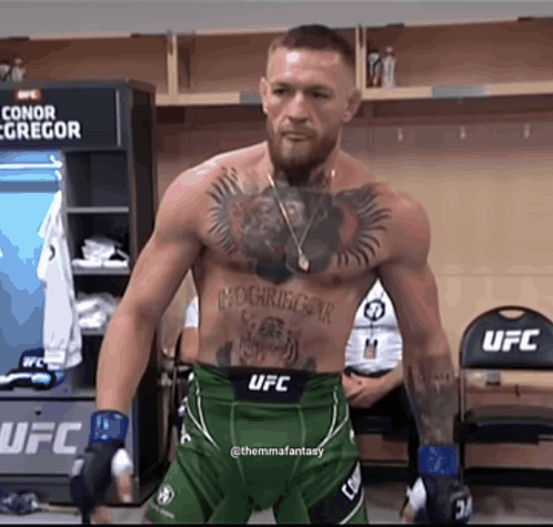 Man With McGregor Chest Tattoo GIF