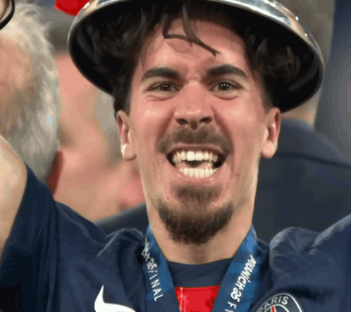 Man With Medal Saying Paris GIF
