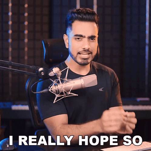 Man With Microphone I Really Hope So GIF