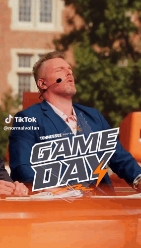 Man With Microphone on Head Game Day