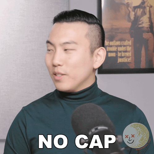 Man With Microphone Saying No Cap