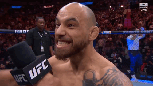 Man With Microphone Saying UFC Smiling GIF