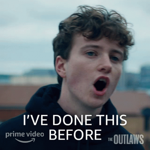 Man With Mouth Open Saying I've Done This Before GIF