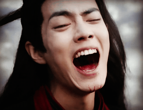 Man with Mouth Open