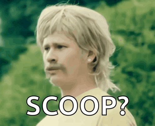 Man With Mullet and Mustache Asks Scoop