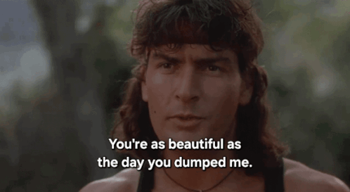 Man With Mullet And Necklace Saying You're Beautiful GIF