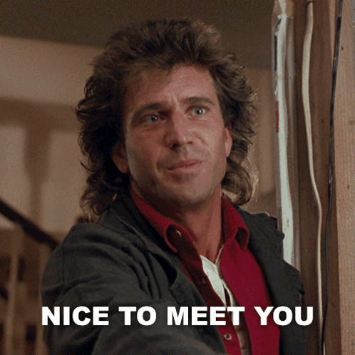 Man With Mullet Saying Nice To Meet You GIF
