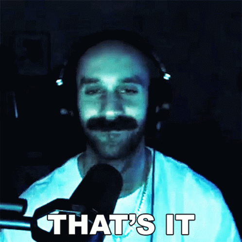 Man With Mustache And Headphones Says That GIF