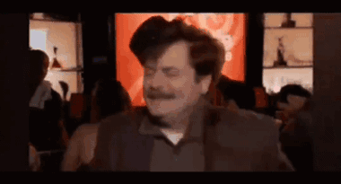 Man with Mustache Dancing in Dark Room