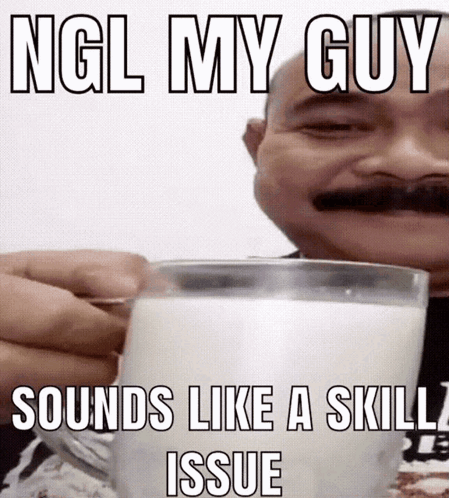Man With Mustache Drinking Milk