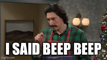 Man With Mustache Eating Says I Said Beep Beep GIF