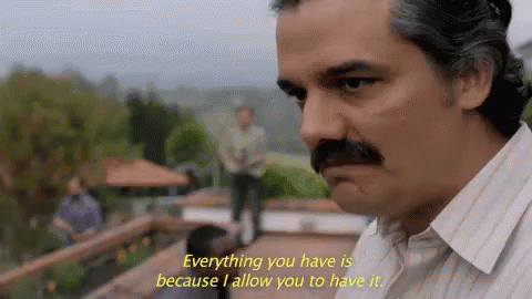 Man With Mustache: Everything You Have Is Because I Allow You to Have It