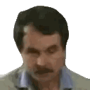 Man with Mustache Eyes Closed