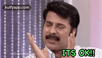 Man With Mustache Funny Face It's Ok GIF