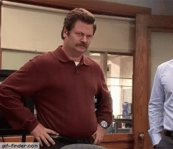 Man With Mustache Hands On Hips GIF