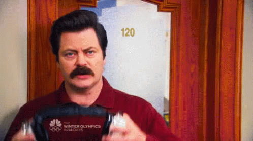 Man With Mustache In Front Of Door Number 120 GIF