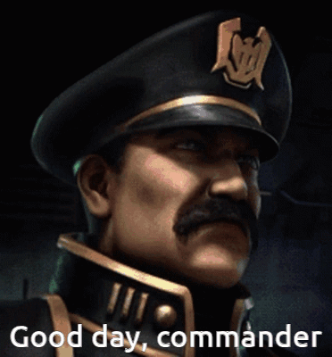 Man with Mustache in Good Day Commander Hat