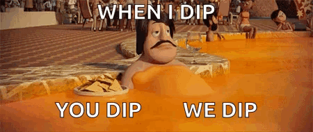 Man With Mustache In Orange Bathtub GIF