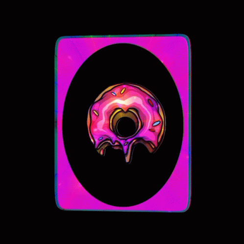 Man With Mustache in Pink Circle on Black Background