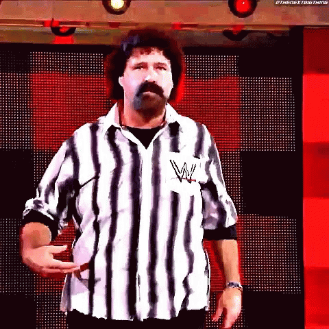 Man With Mustache In Striped Shirt With Letter W GIF