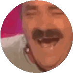 Man with Mustache Laughing