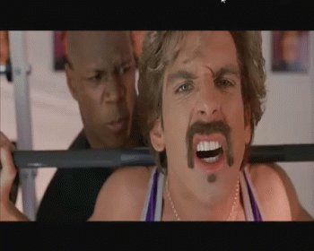 Man with Mustache Lifting Barbell