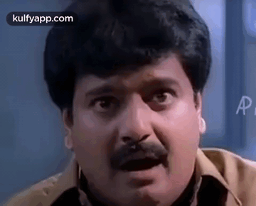 Man With Mustache Making Funny Face GIF