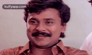 Man With Mustache Making Funny Face