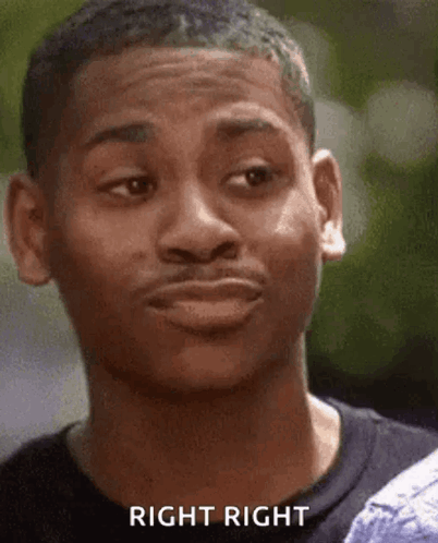 Man With Mustache Making Funny Face Saying Right Right GIF