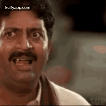 Man With Mustache Making Funny Face