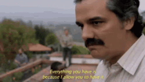 Man with Mustache Saying Because I Allow You