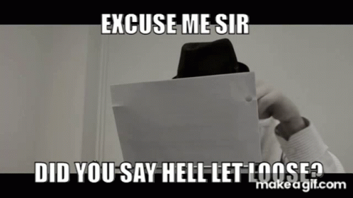 Man with Mustache Saying I Beg Your Pardon