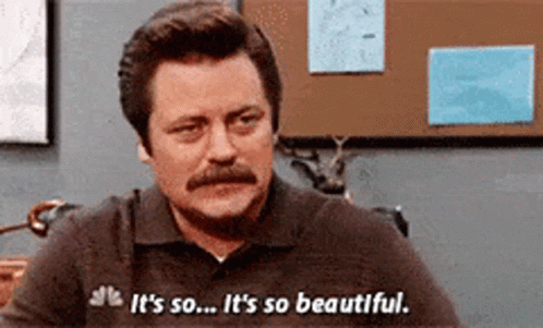 Man With Mustache Saying It's Beautiful GIF
