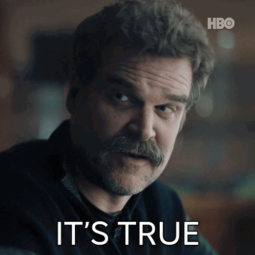 Man with Mustache Saying It's True