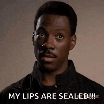 Man With Mustache Saying My Lips Are Sealed GIF