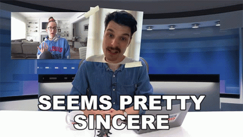 Man With Mustache Saying Seems Pretty Sincere
