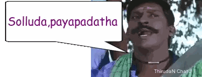 Man with Mustache Saying Solluda Payapadatha