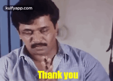 Man With Mustache Saying Thank You GIF