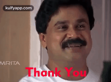 Man With Mustache Saying Thank You GIF