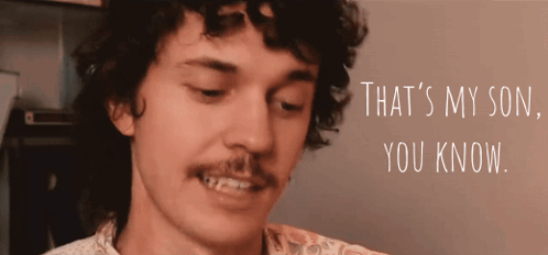 Man with Mustache Saying That's My Son