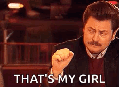 Man with Mustache Saying Thats My Girl