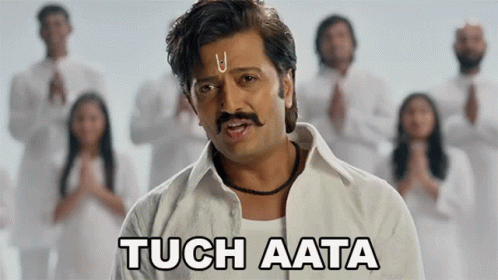 Man With Mustache Saying Tuch Aata GIF