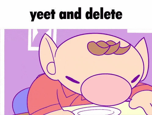 Man With Mustache Saying Yeet and Delete