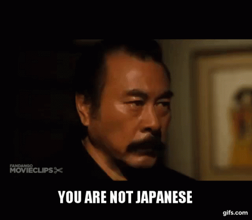 Man With Mustache Saying You Are Not Japanese
