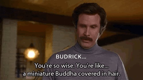 Man with Mustache Saying You're So Wise