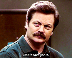 Man With Mustache Says Don't Care For It GIF