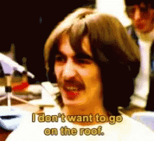 Man With Mustache Says Don't Go on Roof