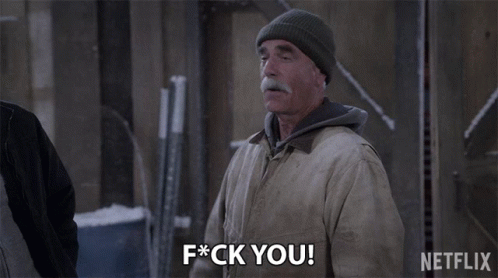 Man With Mustache Says F*ck You GIF