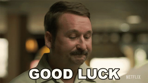 Man With Mustache Says Good Luck Netflix Advertisement