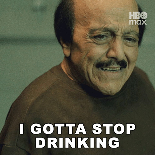 Man With Mustache Says I Gotta Stop Drinking GIF